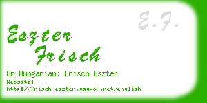 eszter frisch business card